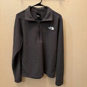 North Face 1/4 Zip Sweatshirt - Mens Medium - Grey